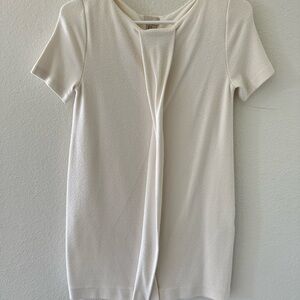 Cream Short Sleeve Dress